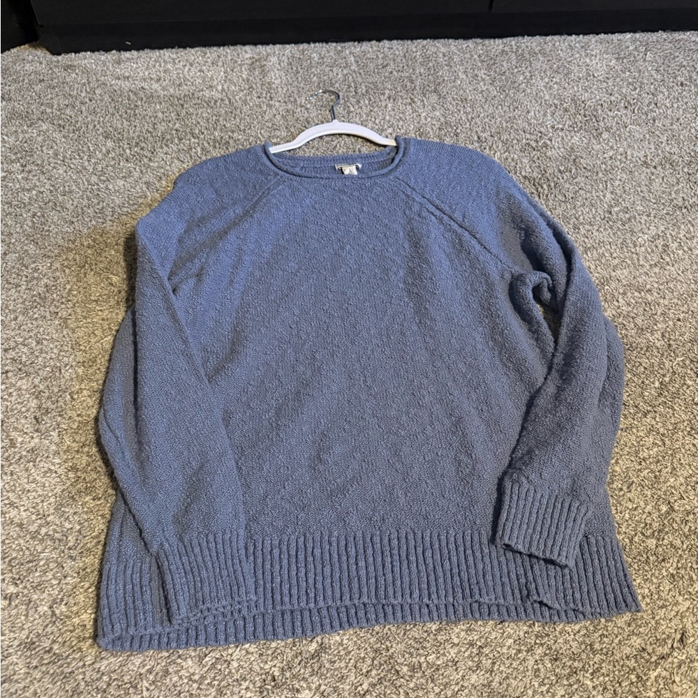 L.L. Bean Men's Heather Blue Crewneck Sweater